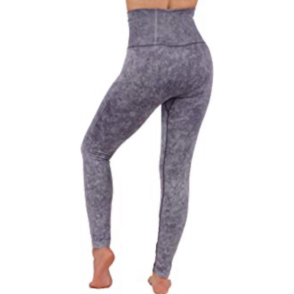80s style Acid Washed Yoga Legging High Waisted - Picture 3 of 4